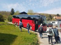 Mittagsrast am Bus in Hoherode